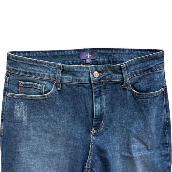 Womens NYDJ Not Your Daughters Stretch Stonewashed Denim Legging Jeans - Sz 12 - Picture 2 of 3